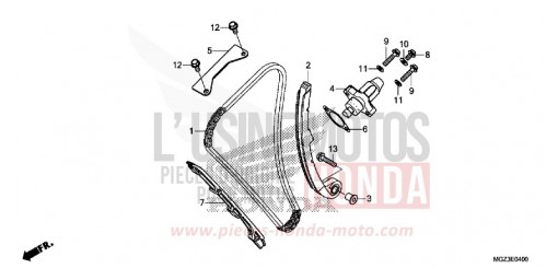CHAINE A CAMES/TENDEUR CBR500RAD de 2013
